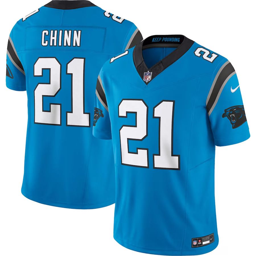 Men Carolina Panthers 21 Jeremy Chinn Nike Blue Vapor F.U.S.E. Limited NFL Jersey